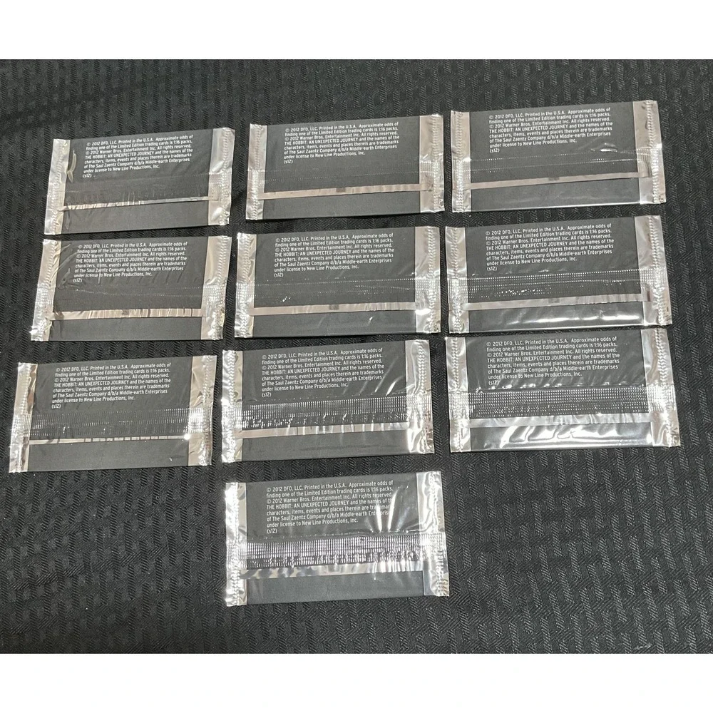 Lot of 10 The Hobbit Sealed Limited Edition Trading Card Packs Denny's 2012